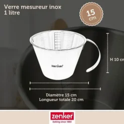 Mått & Måttskedar-Måttglas 1 liter Zenker Smart Pastry