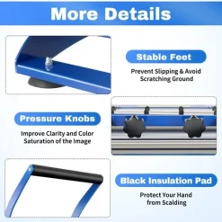 Muggpress, 500W Effekt, 0-200℃ Temperaturintervall, Kompatibla storlekar: 8Oz till 30Oz, Silikon-aluminium Värme, Hållbart Material