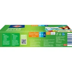 Matförvaringspåsar-Multi-Användningspåsar - Albal - Hermetiskt Zip-stängning - 1L - Platt Botten - Anti-Tår