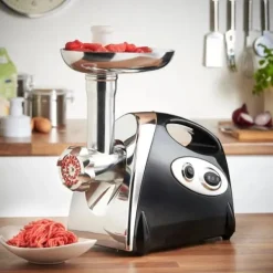 Matkvarnar-Multifunktionell köttkvarn, elektrisk 800 W, 220 V EU-plugg, svart, korvstoppare & nudeltillsats