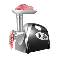 Matkvarnar-Multifunktionell köttkvarn, elektrisk 800 W, 220 V EU-plugg, svart, korvstoppare & nudeltillsats