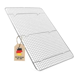 Avsvalningsgaller-Multifunktionell kylhylla i rostfritt stål Bakhylla i silver med storleken 42 x 29.5 cm - För att baka grilla och svalna