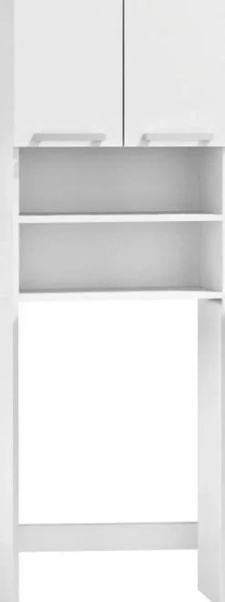 Viking Choice Multifunktionell tvättmaskinskåp med 4 hyllor, 2 dörrar, vitt