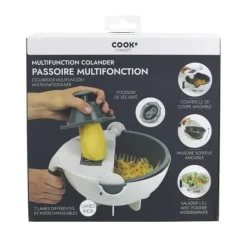 Multifunktionellt grönsaksrivjärn med skål, 7 utbytbara blad