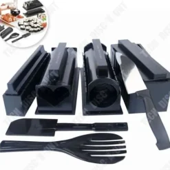 Sushimattor-Multifunktionellt sushiverktyg - TD® - Hemmafix - 10 delar - ABS - Svart