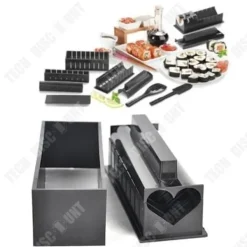 Sushimattor-Multifunktionellt sushiverktyg - TD® - Hemmafix - 10 delar - ABS - Svart