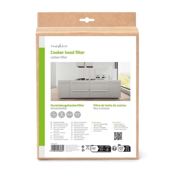 Köksfläktar-Nedis Spisfläkts kolfilter | Kompatibel med: Universal | Kapningsbar