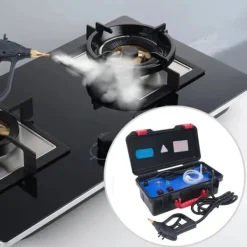 Ångrengörare - Ångtvätt - 3000 W 220 V - ABS och rostfritt stål - För fett/fläckar/damm/smuts - Svart