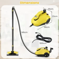 Ångtvätt, 36x26x23 cm, Gul