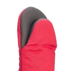 Grytlappar & Grillvantar-NICOLE RED grytvante- och grytlappset i hellång modell, 100 % bomull med neopren, tjock röd