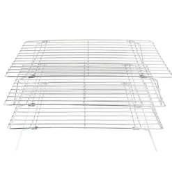 3-nivåers kylgaller hopfällbara ben för kakor, tårtor, kök, bakning, grillverktyg