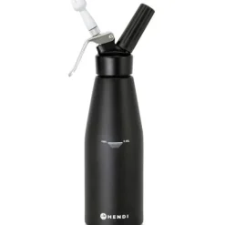 N2O Kitchen Line vispgrädde sifon SET + 3 spetsar 0,98L - svart