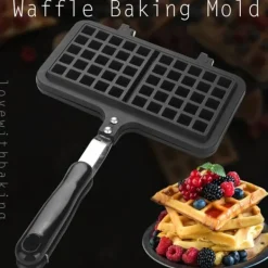 Våffeljärn-Non-Stick Våffelmaskin med dubbla huvuden för hushållskök