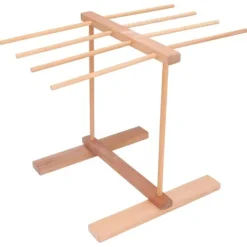 Diskställ & Torkställ-Nudeltorkställ i trä 15,4 X 8,7 X 11,8 tum hopfällbart Förhindra halka Pasta torkställ för hemmet