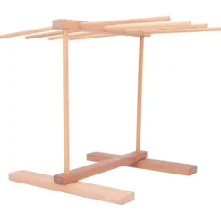 Diskställ & Torkställ-Nudeltorkställ i trä 15,4 X 8,7 X 11,8 tum hopfällbart Förhindra halka Pasta torkställ för hemmet