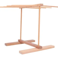 Diskställ & Torkställ-Nudeltorkställ i trä 15,4 X 8,7 X 11,8 tum hopfällbart Förhindra halka Pasta torkställ för hemmet