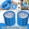 Ny Desigh isbitsbricka isbitsmaskin genie Silikonformar Ice Bucket Ic