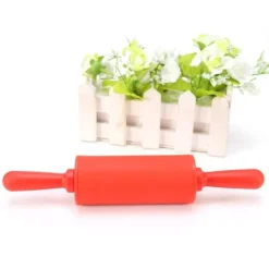 Kavlar-Ny Non-stick Silikonkavel Degrulle Bakverktyg med Plasthandtag Röd