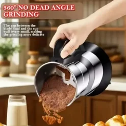 Kaffemaskiner & Espresso-OBOSOE Elektrisk Multifunktionell Kvarn / Kaffekvarn med 4-Bladig Stålkniv – Mal Kaffebönor, Kryddor & Ingredienser