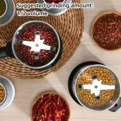 Kaffemaskiner & Espresso-OBOSOE Elektrisk Multifunktionell Kvarn / Kaffekvarn med 4-Bladig Stålkniv – Mal Kaffebönor, Kryddor & Ingredienser
