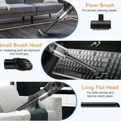 Handdammsugare-OBOSOE Handdammsugare – 9000Pa Stark Sugkraft, Bärbar Multifunktionell Damm­sugare för Hem & Bil