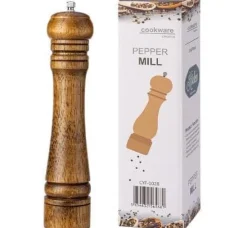 Kryddkvarnar-OBOSOE Handgjord 10 tums pepparkvarn i ekträ – Manuell kryddkvarn för peppar, salt och örter