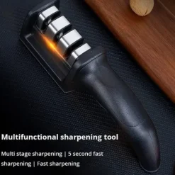 OBOSOE 3-i-1 Multifunktion Traditionell knivslipare med plast- och metallhandtag