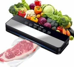 Vakuumförpackare-OBOSOE 5-i-1 Vakuumförpackare & Värmeförseglare – Vacuum Sealer för Torr och Fuktig Matförvaring