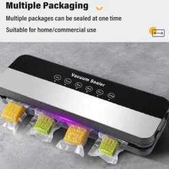 Vakuumförpackare-OBOSOE 5-i-1 Vakuumförpackare & Värmeförseglare – Vacuum Sealer för Torr och Fuktig Matförvaring