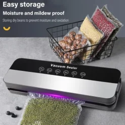 Vakuumförpackare-OBOSOE 5-i-1 Vakuumförpackare & Värmeförseglare – Vacuum Sealer för Torr och Fuktig Matförvaring
