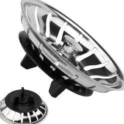 OBOSOE Korgventil för IKEA Atlant/Domsjö Diskho, Ø80 mm, Stål och Gummi