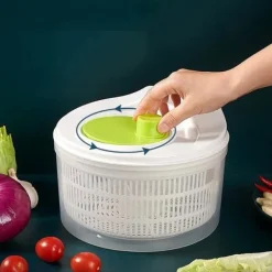 Salladsslungor-OBOSOE Manuell sallad spinner, grönsaker tork korg med hand vev, frukt avlopps kök Gadget