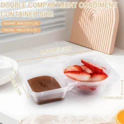 OBOSOE Matlådor/Förvaringsburkar med lock 10-pack – Återanvändbara, delade matlådor för snacks, portioner och picknick