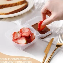 OBOSOE Matlådor/Förvaringsburkar med lock 10-pack – Återanvändbara, delade matlådor för snacks, portioner och picknick