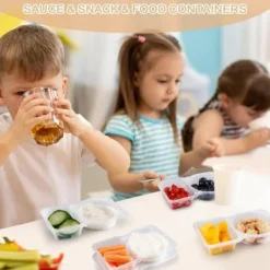 OBOSOE Matlådor/Förvaringsburkar med lock 10-pack – Återanvändbara, delade matlådor för snacks, portioner och picknick