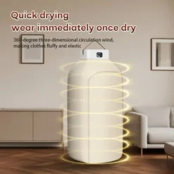 Torkskåp-OBOSOE Mini klädtorkare 3-i-1 – För små utrymmen som lägenheter, studentrum och husvagnar, med timerfunktion, perfekt jul- och Halloweenpresent