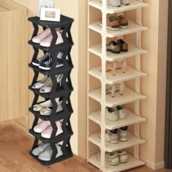 Kläd- & Garderobsförvaring-OBOSOE Multi Tier Shoe Rack, Utrymsbesparande skolagring, Sko rack arrangöre, Avtagbar skohållare, Ingång skolagring för ingångsdörr