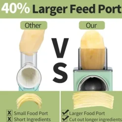 OBOSOE Multifunktionell manuell grönsakshackare, köksriven, lämplig för potatis, morötter och andra grönsaker, med 6 blad