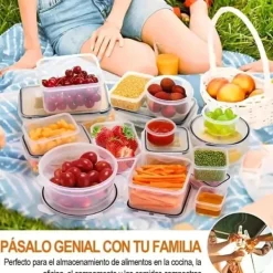 OBOSOE 24-pack Matlådor med Lufttäta Burkar med Lock – BPA-fria Matförvaring