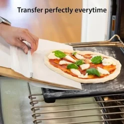 Pizzaspadar-OBOSOE Pizzaspade - Non-Stick Yta, Lång Handtag, Lätt att Glida in i Ugnen, Perfekt för Överföring av Pizza, Diskmaskinsäkert