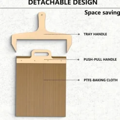 Pizzaspadar-OBOSOE Pizzaspade - Non-Stick Yta, Lång Handtag, Lätt att Glida in i Ugnen, Perfekt för Överföring av Pizza, Diskmaskinsäkert