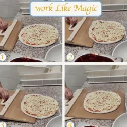 Pizzaspadar-OBOSOE Pizzaspade - Non-Stick Yta, Lång Handtag, Lätt att Glida in i Ugnen, Perfekt för Överföring av Pizza, Diskmaskinsäkert