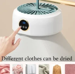 OBOSOE Portabel Fällbar Klädtork för Resa och Små Utrymmen - Snabb Torkning, Perfekt för Lägenheter och Hotell