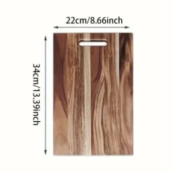 Skärbrädor-OBOSOE Premium Akaciaträ Skärbräda - Perfekt för Kött, Ost, Bröd, Grönsaker & Frukt | Hållbart Köksredskap för Hemmet & Studentboende (34x22 cm) - Ide | CDON