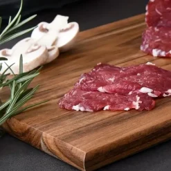 Skärbrädor-OBOSOE Premium Akaciaträ Skärbräda - Perfekt för Kött, Ost, Bröd, Grönsaker & Frukt | Hållbart Köksredskap för Hemmet & Studentboende (34x22 cm) - Ide | CDON