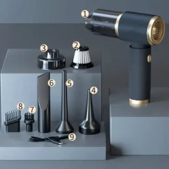 Handdammsugare-OBOSOE Sladdlös handdammsugare för bil och hem – kraftfull bildammsugare, portabel dammsugare för djurhår på soffa