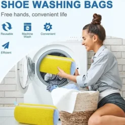 Tvättutrustning-OBOSOE Tvättväska för Skor – Tvättpåse med dragkedja-360-graders heltäckande rengöring