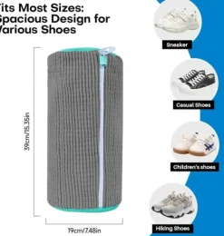 Tvättutrustning-OBOSOE Tvättväska för Skor – Tvättpåse med dragkedja-360-graders heltäckande rengöring