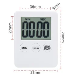 Äggklockor-OBOSOE Vit stor skärm kökstimer, digital display, stoppur timer, hushållens nödvändiga verktyg
