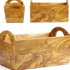 Popcornmaskiner-Olivträbehållare för servering av bröd och bestick - Hendi 505274